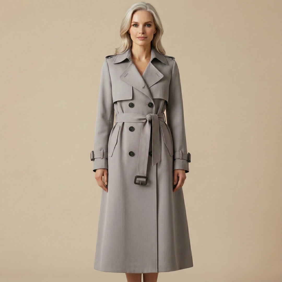 Tavessa Isabel – Gabardina Elegante e Atemporal