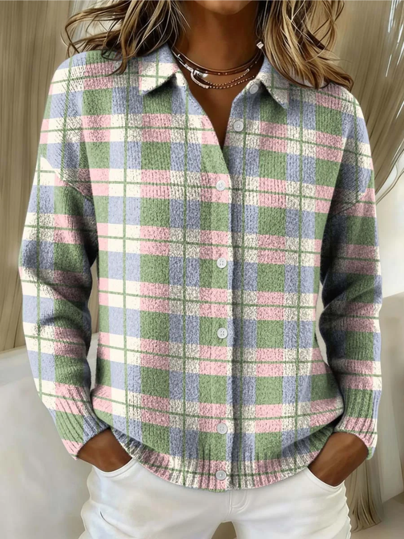 Tavessa Sofia - Camisola a Quadros Pastel