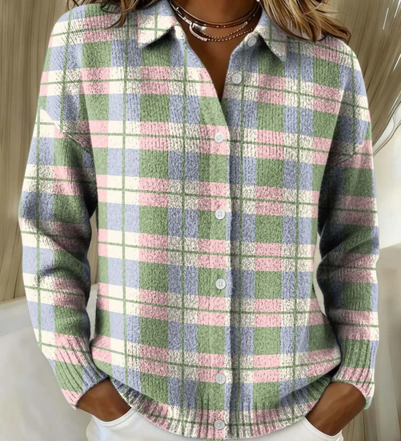 Tavessa Sofia - Camisola a Quadros Pastel