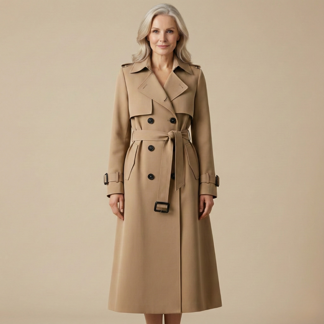 Tavessa Isabel – Gabardina Elegante e Atemporal