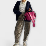 Chandra - Jeans Vintage con Stampa Leopardata