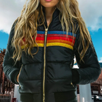 Ines | Chaqueta Retro con Capucha de Piel
