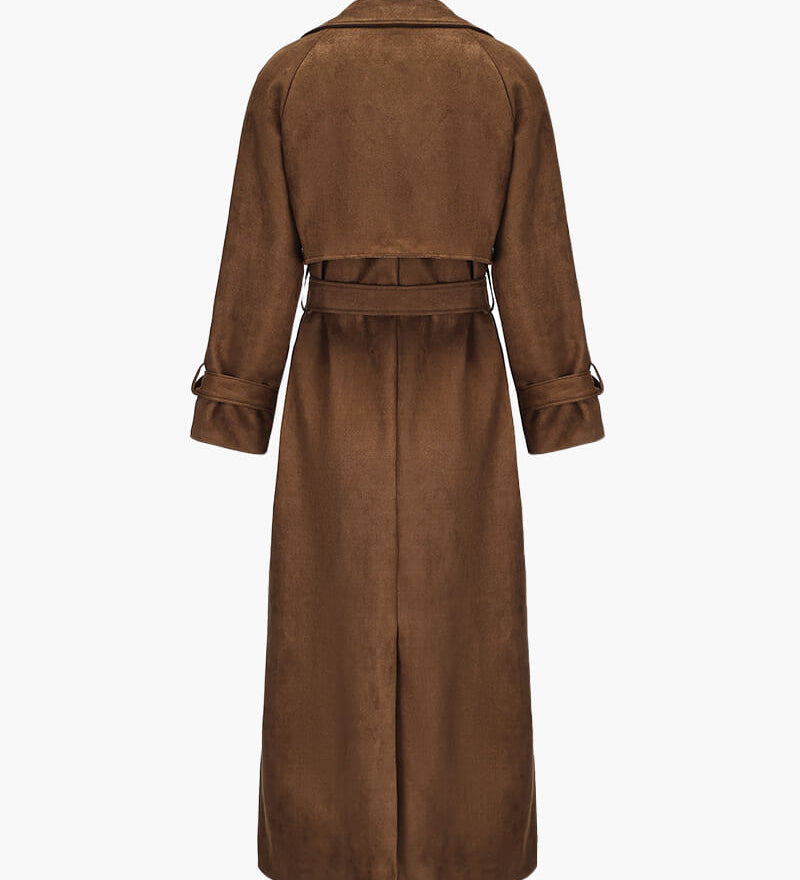 Molly trench coat in suede sintetico