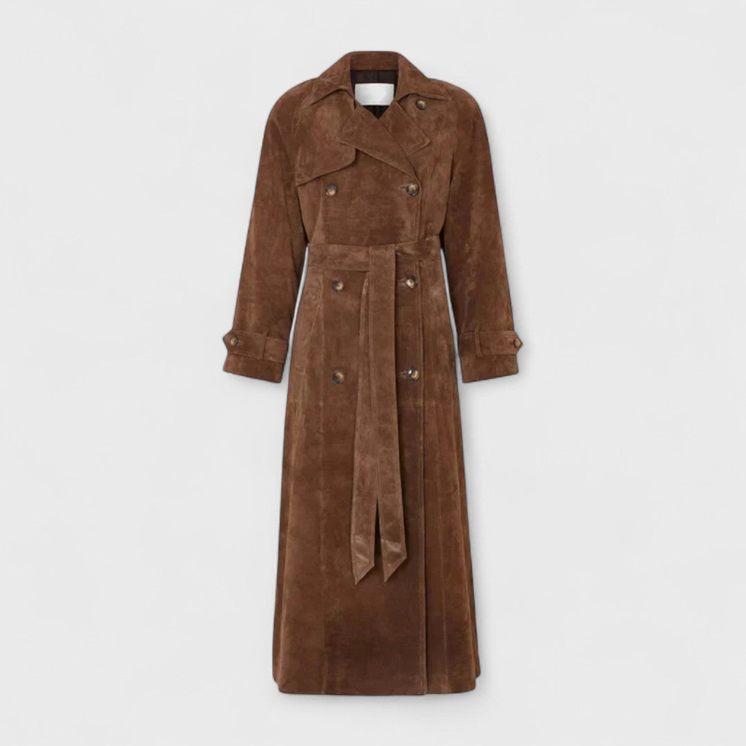 Veronika - Elegante trench coat con collo alto
