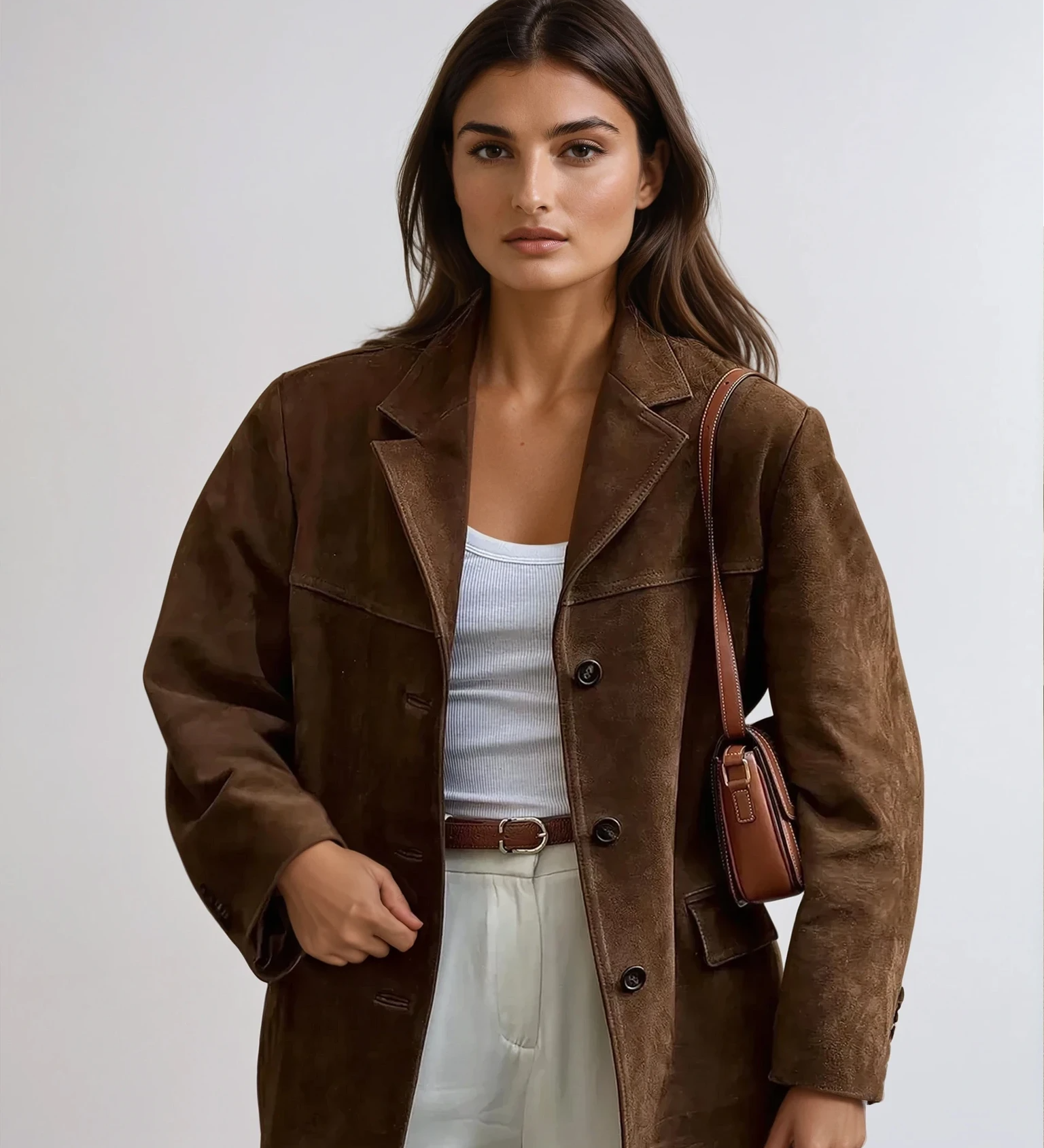 FIORA- Giacca Blazer in Camoscio