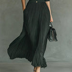 Tavessa Sofia — Vestido longo plissado