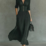 Tavessa Sofia — Vestido longo plissado