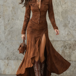 Ariadna | Vestido largo con volantes