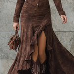 Ariadna | Vestido largo con volantes