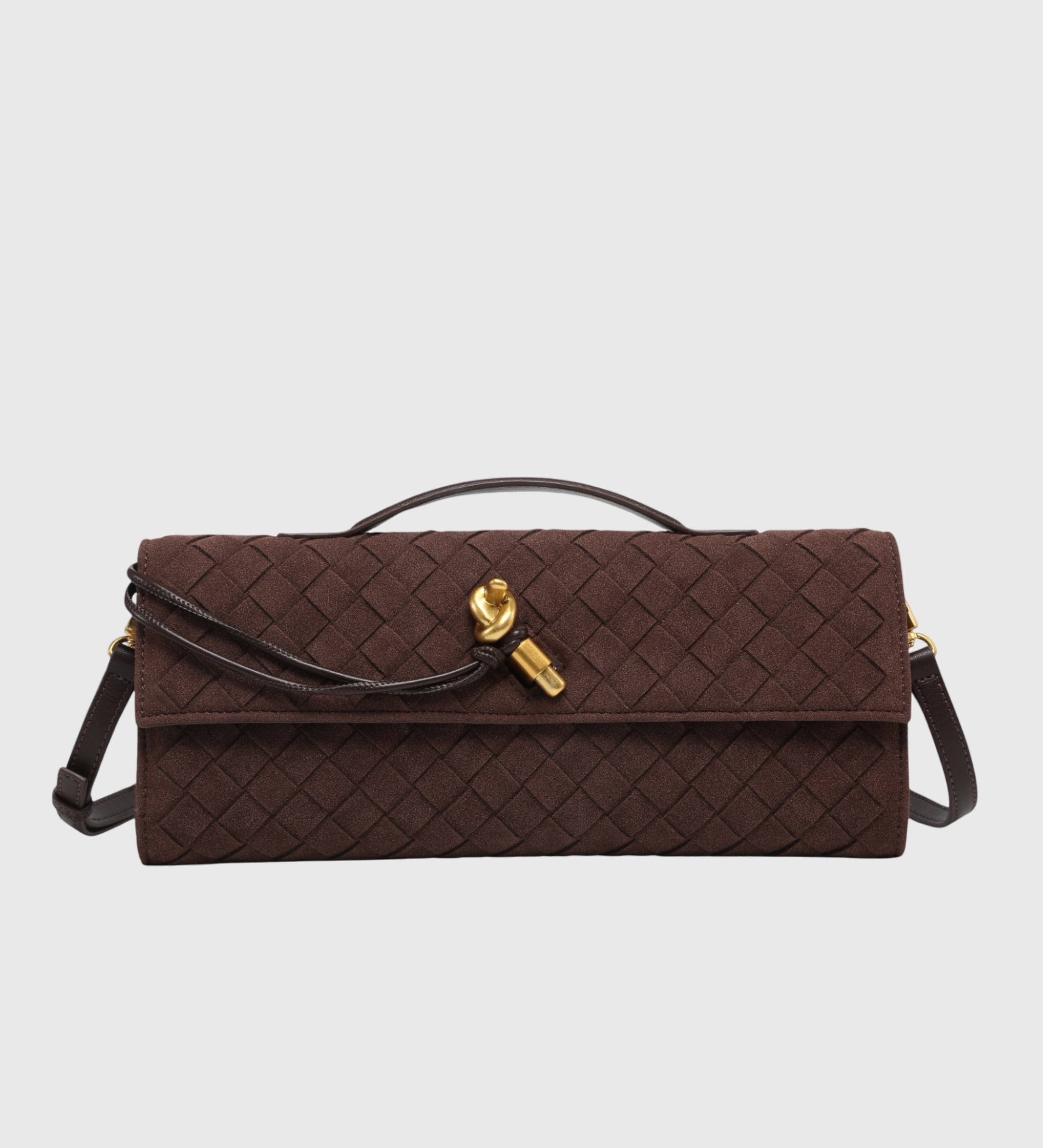 Cherry | Clutch in Suede Intrecciato di Lusso