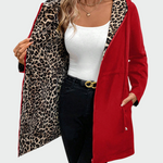 Elena | Chaqueta reversible con estampado de leopardo