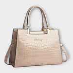 Gianna Boutique - Borsa a Mano con Motivo Coccodrillo Lucido