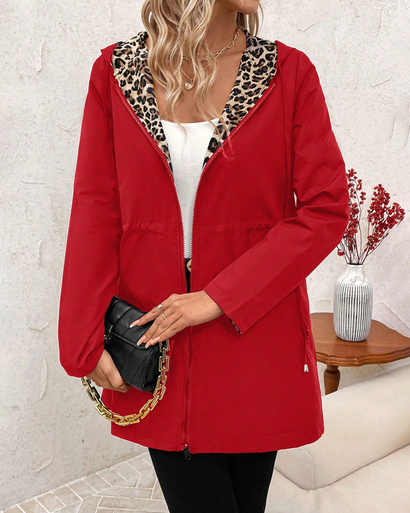 Tavessa Elena – Casaco Reversível Estampado Leopardo