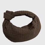 Celeste | Borsa Media Suede Intrecciata con Nodo