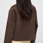 VALIRA Giacca Zip in Finta Suede