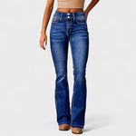 Marylène - Jeans a vita alta a gamba larga alla moda