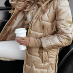 Tavessa Gabriela – Casaco Elegante de Inverno com Capuz Acolchoado