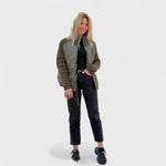 Nora - Giacca in maglia patchwork da donna