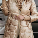 Tavessa Gabriela – Casaco Elegante de Inverno com Capuz Acolchoado
