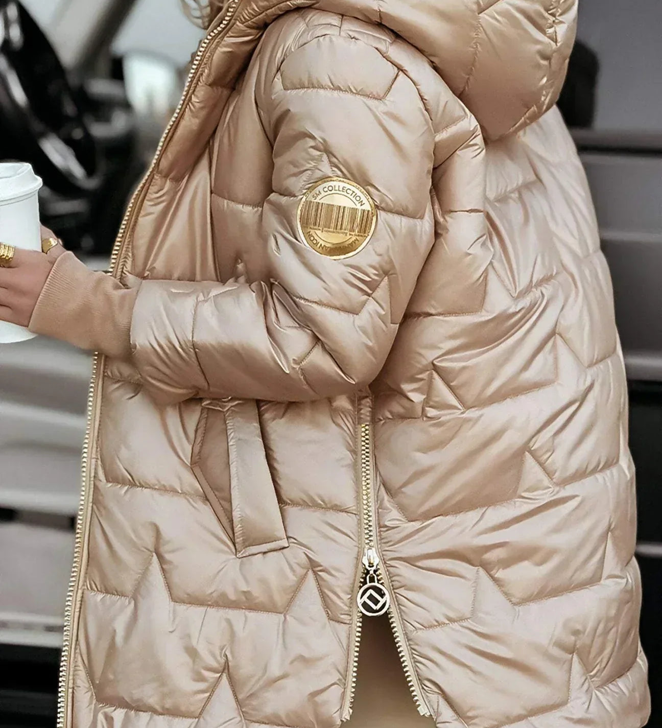 Nolwen - Abrigo Elegante de Invierno con Capucha y Acolchado