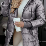 Tavessa Gabriela – Casaco Elegante de Inverno com Capuz Acolchoado