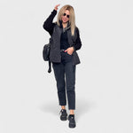 Nora - Giacca in maglia patchwork da donna