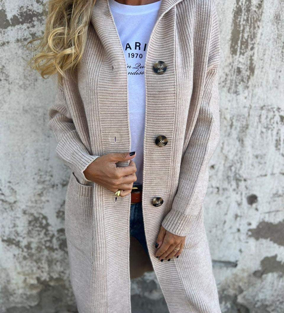 Sandra | Casaco de Malha Comprido e Elegante