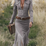 Valencia | Vestido de ante con flecos